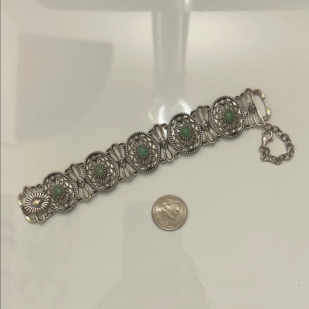 NWOT Vintage Design Carolyn Pollack Sterling Silver Utah Veriscite Bracelet